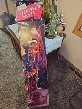 Vtg 1994 Mr Christmas Stepping Santa Ladder Climbing Animated Musical Lights picture