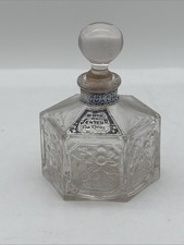 Antique 1929 Linet Pois de Senteur Perfume Bottle Hexagonal Glass French Vintage picture