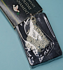 Silverplated Christmas tree ornament NIB picture