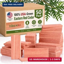 50 PCS Cedar Blocks for Clothes Storage,100% Natural Aromatic Cedar Blocks for C picture