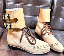 WWII US Army M1943 Leather Double Buckle Combat Boots Military Shoes All Sizes picture