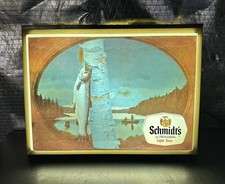Vintage Schmidt's Of Philadelphia Lighted Transparency Sign Salmon Fish picture