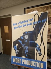 Original WWII 1942 Fighting Fool, Artist Signature Fred Ludeken picture