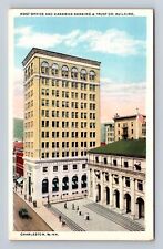 Charleston WV-West Virginia, Post Office And Kanawha Banking, Vintage Postcard picture