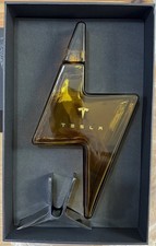 TESLA LIMITED EDITION EMPTY BOTTLE DECANTER ELON MUSK RARE COLLECTIBLE picture