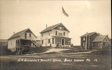 Bucks Harbor ME Variety Store c1910 Real Photo Vintage Postcard bhn picture