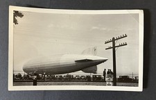 Orig 1929 Graf Zeppelin Airship Los Angeles Snapshot Photo Morton Salt Sign  picture