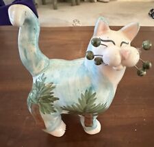 Vintage Whimsical Cat With Palm Trees 6” picture