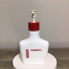 Vintage Woodbury Milk Glass Aftershave Empty Bottle ~ The Andrew Jergens Co OHIO picture