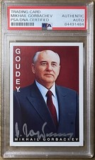 2015 UD GOODWIN MIKHAIL GORBACHEV SIGNED CARD PSA DNA AUTOGRAPH PRESIDENT USSR picture