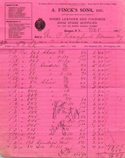A Finck's Sons Inc Shoe Store 1909 Syracuse NY Antique Letterhead Billhead TC28 picture