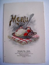 Attractive 1900's Salesman's Sample of Menu Card For Party or Wedding * picture