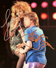 TINA TURNER & Mick Jagger Signed 8x10