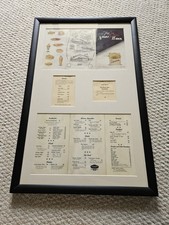 The Night Hawk Restaurant Framed Old Menu The Frisco Steaks 1937 Desserts picture