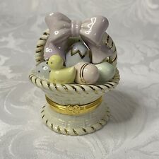 Lenox Treasures Easter Basket Surprise Trinket Box w/ Lid - Gold Duck   picture