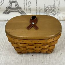 Longaberger 2008 Horizon of Hope Basket with Lid and Protector  6.5 x 5.5 x 3 picture