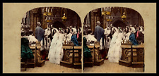 Le Mariage, ca.1870, watercolor stereo vintage stereo print, d' print picture