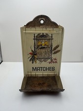 Vintage Patriotic Metal Match Holder picture