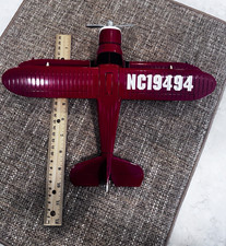 Ertl Collectibles 1:16 Stearman Propeller Plane Diecast Burgundy Stand NC19494 picture