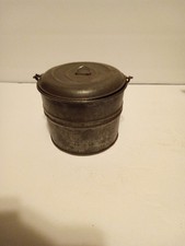 Vintage Rare Small Coal Miner Tin School Lunch Pail /Mining Bucket picture