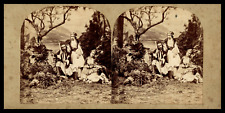 Family in Oriental Costumes, ca.1880, Stereo Vintage Print Stereo, Print picture