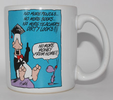 Vintage Opus 'n Bill Carlton Cards mug 1994 Thailand Graduation No More Pencils picture