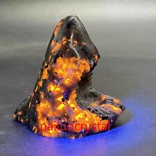 1pc Natural Yooperite Flame's Stone Shark Ashtray Quartz Crystal Skull Gem 2.4
