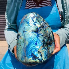 6.49LB Natural Labradorite Blue Quartz Crystal Polished Healing Sample 6439 picture