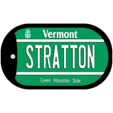 Stratton Vermont Novelty Metal Dog Tag Necklace 2