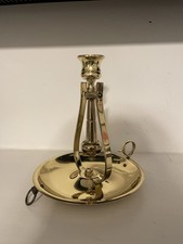 Vintage Fine Baldwin Brass Ship’s Gimbal Self Leveling Candlestick Candle Holder picture