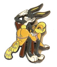 Bugs Spanks Naughty Lola Sexy Kinky Playing Hot Bunnies HAT PIN Lapel Brooch picture