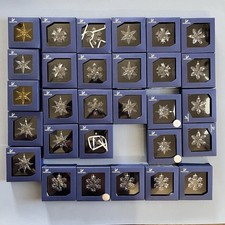 Lot of 29 Swarovski Little Star Little Snowflake Ornaments In Boxes picture