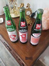 1974 1975 1978 -7UP COMMEMORATIVE BOTTLE SALUTES THE OKLAHOMA SOONERS 2 Unopened picture