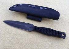 DAWSON G3 CUSTOM FIXED BLADE KNIFE INTERLOCKING CORD WRAPPED HANDLE USA picture