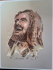 Jesus Laughing  Enhanced Print Picture 8-1/2 x 11 Joyful Christian Art New  picture