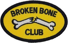 Broken Bone Club Embroidered Biker Patch | Iron on or Sew on 3.25