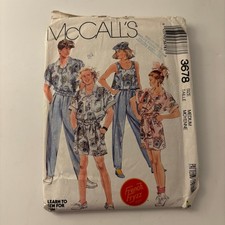VTG 80s McCall's 3678 French Fryzz Unisex Beach Shirt Shorts Pattern Chest 36-38 picture