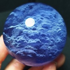 TOP 234.6g Natural Purple Cloud Layer Fluorite Crystal Sphere Ball Healing A5034 picture