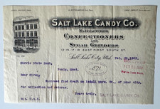 Vintage 1903 Letterhead Salt Lake City UT Salt Lake Candy Confectioners vignette picture