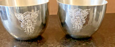 Vintage Kirk Stieff Pewter Cups Set of 2 Made in USA Excellent Condition picture