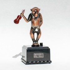 Monkey and Violin, Table Gas Lighter, Table Lighter, Sexual Humor, VTG picture