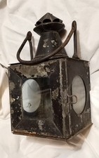 Antique 4 Sided Signal Light Lantern Railroad Railway Carriage Decor OLD picture