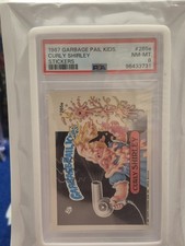 1987 Topps Garbage Pail Kids Card #265a Curly Shirley PSA 8 picture