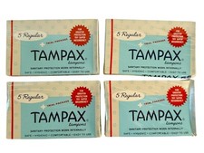Vintage 1960s Advertising Tampax Tampons Trial Pkg Movie Prop Sealed New Lot of picture