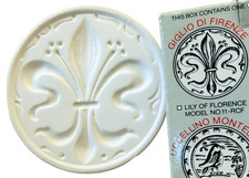Vtg  Italian Renaissance Cookie Stamp Giglio Di Firenze Terra-Cotta Italy picture