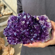 3.8lb Natural Amethyst geode quartz cluster crystal specimen Healing picture