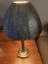 Vintage Gray Metal Lamp Shade 7x12” Replacement picture