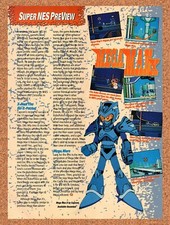 1992 Mega Man X  SNES Original Advertisement / Retro Wall Art v1 picture