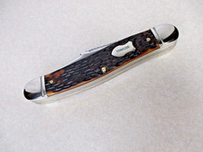 Vintage Western USA S 742 Pocketknife 3 Blade Jigged Delrin Stockman Knife picture
