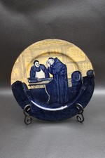 Display plate Royal Doulton transferware, features two monks 10.25